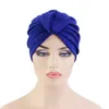 Women Turban Cap Solid Color Head Scarf National Style Hair Accessories Corn Kernels Knotted Bandana Fashion Bandanas Soft Sleep Caps