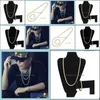 Earrings & Necklace Jewelry Sets 2021 Design Sparking Bling Crystal Cz Station Chain 30" 8" Set Wholesale Top Quality Men Boy Bracelet Drop