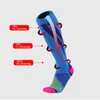 Brothock Running pressure socks new functional Nylon training striped tube Elasticity compression socks men outdoor sports socks Y1222