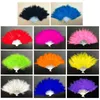 Folding Feather Fan Party Decoration Hand Held Vintage Chinese Style Dance Wedding Craft Downy-fan Feathers Foldable Dancing Fans T9I001472