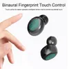 Hörlurar V101 Bluetooth 5.0 TWS Stereo Music Waterproof Headset Binaural Fingerprint Touch Control Hörlurar Brusreducering HD Call LED