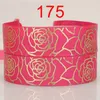 22mm guldfolie rosor mönster Grosgrain Ribbon Valentine Rose Wrapping Cakes Presentband 100Yards Välkommen anpassad tryckt