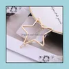 Haar Clips Barrettes Sieraden Hollow Star Clip Klemmen Meisjes / Dames Gouden Sier Vorm Geometrische Metalen Haarspeld Drop Levering 2021 Fyuy7