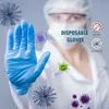 With Box Nitrile Gloves Black 100pcs/lot Food Grade Disposable Work Safety Gloves for Cleaning Nitril Gloves Powder Free S M L 201207