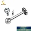 G23titan Filo interno Barbell circolare Bananabell Labret Stud Dritto Bilanciere 16G Bercing per anello per il corpo in titanio per le donne