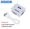 Mini VGA для AV AV Converter Разъемы VGA2AV Convertor с 3,5 мм Audio RCA Video Converter для PC TV HD Компьютер AV2VGA