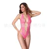 Intimo sexy da pigiama Lingerie erotica per donna Reggiseno aperto Seducente Trasparente Scava fuori Fasciato aderente Tuta esotica sessuale