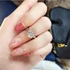 Solitaire 1ct Lab Diamond Ring 100% Real Sterling Sier Jewelry Commement Bode Band Band Band For Women Novor Party Gift