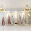 Wedding dress rack high-end display racks Commercial Furniture floor mounted wardrobe photo studio cheongsam dresses show and clothing store