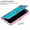 Magnetic 3D Printed Patterns Flip Wallet Phone Cover Case for iphone 14 13 12 11 pro max XS XR 8 7 6S Plus SE2020