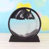 Moving Sand Art Picture Round Glass 3D Deep Sea Sandscape In Motion Display Flowing Sand Frame 7/12inch For home Decoration