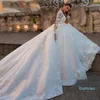 ball gown tailed wedding dresses