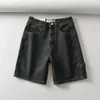 Sommar shorts för kvinnor vintage svart denim blå jeans plus storlek koreanska kort feminino 210724