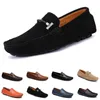 Erkekler Rahat Ayakkabılar Üçlü Siyah Beyaz Popüler Nefes Taupe Bej Dilave Donanma Mavi Maun Jogging Yürüyüş Düşük Yumuşak Çok Deri Erkek Sneakers Açık 16-10