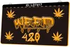 LD7417 дымовой лист отжимания 420 3D гравировальный светодиодный знак света оптом розничная торговля