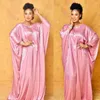 Etniska kläder 2021 afrikanska klänningar för kvinnor högkvalitativ imitation siden midjeband Elegant lång klänning mode