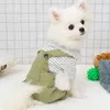 Hundekleidung Frühling und Herbst Dünne Plaidstreife Overalls süße kleine Hunde Katze Haustier Vierbeiner Overalls