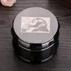 Smoking Crushers Grinders 4 Layers 60mm Gun Black Metal Zinc Alloy Herb Grinder Tobacco Accessories ZYY846