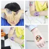 40 stks Bloem Schedel Tijdelijke Stickers Waterdichte Kleine Kat Dog Flash Tattoo Tatouage Body Art Hand Foot voor Kid Dames Mannen