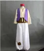 Custom Made Aladdin Lampa Książę Aladdin Kostium dla dorosłych Man Dance Party Movie Cosplay Costume Y0903