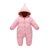 Tulumlar Kış Bebek Giysileri Kapüşonlu Tulum Erkek Kız 3 6 12 18 24 Aylık Toddler Sıcak Kalın Romper Doğan Giyim Bebek Tulum