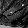 Весенние мужские рубашки Люкс в горошек Parted с длинным рукавом повседневная мужская платье рубашки мода Slim Fit Business человек рубашки 4XL