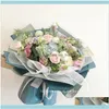 Gift Event Festive Party Supplies Home & Gardengift Wrap 10Y Yarn Fresh Flower Packing Muslin Cotton Flowers Packaging Materials Lover Paren