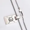 2021 hot selling double G letter imp skull S925 Sterling Silver Pendant hip hop fashion couple necklace