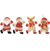 Polaire de Noël dessin animé Santa Snowman Reindeer Dolls Tregrouille de Noël accroche Ornement de Noël décor de fête festive décoration