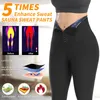 Kadın şekillendiricileri Sauna Taytlar Kadınlar Ter Pantolon Yüksek Bel Sıkıştırma Gizli Slimping Termo Egzersiz Eğitmeni Capris2844