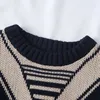 Casual Girl Boy Sweater Long Sleeve O-neck Navy Style Knitted Tops Clothes Autumn Winter Toddler Baby Sweater Clothing Costume Y1024