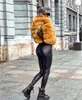 Women's Fur & Faux Women Coat Turn Down Collar Solid Color Zipper Womens Jackets Plus Size Short For Winter Patchwork Clothing