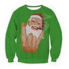 Unissex Ugly Christmas Sweater 3D Funny Sweaters Tops Pullover Outono Inverno Festa de Natal Moletom Masculino