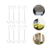 Hooks Rails 8 stks Zilveren S-vormige Hanging Haak Praktische Bloempot voor thuis