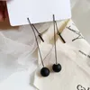 Stud 2021 Classic Fashionable Personality Style Earrings Black Ball Geometry Shape Female Charm Jewelry Party Gifts