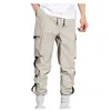Erkek Harlem Pantolon Cepler Kargo Harem Pantolon Kurdela Siyah Hip Hop Spor Erkek Pantolon Moda Casual Streetwear Giyim 3XL