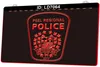 LD7064 Peel Polícia Regional 3D gravura LED sinal de luz atacado