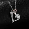 JPalace Infinity Herz Anhänger Halskette 925 Sterling Silber Choker Statement Frauen 925 Schmuck ohne Kette 210721