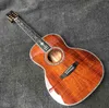 Custom 39 "KOA Wood 00045 Parlor Acoustic Guitar 100% All Real Abalone Guitar Acceptera OOO, OM, D Form OEM