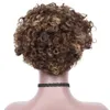 Transparent 13x1 Brasiliansk Front Lace Short Pixie Cut Wig Curly Wigs Våt och Vågigt 100% Mänskligt hår för kvinnor