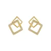 Diwenfu 100 14K Diamond Jewelry Stud for Women Böhmen Engagemang Oregelbundet Aros Mujer Oreja 14 K Gold Earring Box6016065