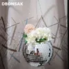 Disco Ball Suspendu Pot de fleur pour plantes d'intérieur Style Bohème Pots de jardinière Corde Miroir Panier Décor de jardin Vase 211130