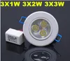 Recessed LED 통 3W 6W 9W 디 밍이 가능한 천장 램프 AC85-265V 화이트 / 따뜻한 화이트 다운 알루미늄 방열판 편의 빛