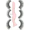 2020 The Newest False Eyelash 3d Mink Lashes 3 Pair Lashes Thick Faux 3D Real Mink Eyelashes with Tweezers in Box 6 Styles