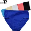 LOBAJA LOTE 6 PC Underwear Algodão Cintura alta Briefs Senhoras Mães calcinhas calcinhas intimates plus tamanho xxl 3xl 4xl 210730