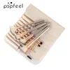 Popfeel Makeup Brush Set 12 Nylon Wool Wooden Handle Aluminum Tube travel Make Up Brushes Sets7266363