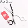 Nożyczki do włosów 5.5 "JP 440C Fioletowy Dragon Profesjonalne fryzjerskie nożyce do cięcia przerzedzenie uchwytu obrotowego Z9019