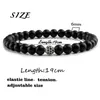 6mm Natural Stone Beads Bracelets Charm Black Pave Ball Men Handmade Strand Bracelet Couple Bangles Jewelry