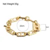 Flashbuy 2020 Nouveau design Gold Color Metal Lettre B Bracelets pour femmes Bracelet de la chaîne de liaison épaisse Bijoux de mode6323186