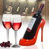 Scarpa con tacco alto Portabottiglie per vino Accessori per cestini eleganti Accessori per cestini per feste a casa Decorazioni per la tavola del soggiorno del ristorante WLL568